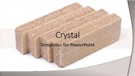  Presentation with wafer - Colorful presentation enhanced with four rectangle shape wafer biscuits backdrop and a coral colored foreground