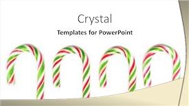  Presentation with christmas candy - Amazing theme having four red and green christmas candy canes isolated on white real photo backdrop and a white colored foreground