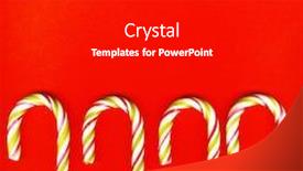  Presentation with candy canes - Presentation theme with four-red-and-green-christmas background and a black colored foreground