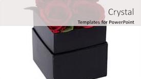  Presentation with square - Theme with four-red-roses background and a white colored foreground