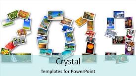  Presentation with four seasons - Audience pleasing presentation theme consisting of four seasons in photography collage backdrop and a arctic colored foreground