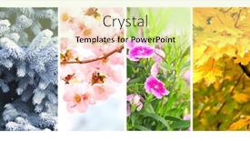  Presentation with four seasons - Slide deck consisting of four-seasons-of-year-set background and a  colored foreground