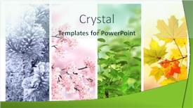  Presentation with summer winter autumn spring - Presentation consisting of four-seasons-of-year-set and a cool aqua colored foreground