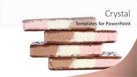 Presentation with strawberry ice cream - Slide deck enhanced with four-stacked-neapolitan-ice-cream background and a white colored foreground