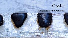  Presentation with stones - Slide set having four steps - stones background and a light blue colored foreground