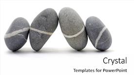  Presentation with stones - Presentation theme with four striped grey stones background and a white colored foreground
