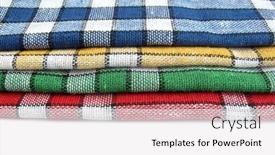  Presentation with linen - Presentation design consisting of four textile clothes linen background and a white colored foreground