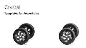  Presentation with tires - Slides having four-vehicle-tires-with-rims background and a white colored foreground