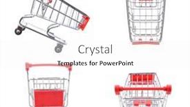  Presentation with supermarket - Beautiful presentation theme featuring four-views-top-side-back backdrop and a white colored foreground