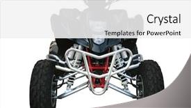  Presentation with bike - Cool new presentation theme with four wheel drive - black suzuki quad-bike isolated backdrop and a white colored foreground