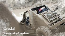  Presentation with challenge - Cool new presentation with four wheel drive - off road car participating backdrop and a gray colored foreground
