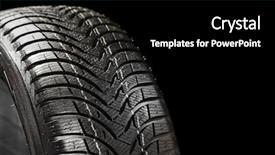  Presentation with automobile - Cool new theme with four wheel drive - part of new winter automobile backdrop and a black colored foreground