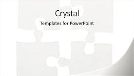  Presentation with puzzle pieces flying - PPT theme having four white puzzle pieces isolated background and a cream colored foreground