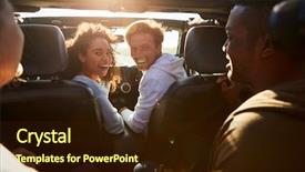  Presentation with turn around time - Cool new theme with turn time - four young adult friends travelling backdrop and a wine colored foreground