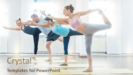  Presentation with students - Slides featuring four-young-and-fit-yoga background and a lemonade colored foreground