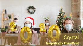  Presentation with masks - Audience pleasing slides consisting of four-young-office-workers backdrop and a tawny brown colored foreground
