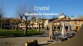  Presentation with classified - Cool new PPT theme with fources is a round bastide and it is classified among the most beautiful villages of france backdrop and a teal colored foreground