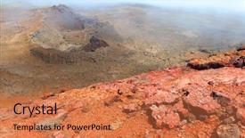  Presentation with furnace - Cool new slide deck with fournaise peak of the furnace backdrop and a coral colored foreground