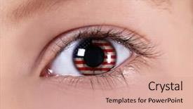  Presentation with patriotic - PPT layouts with fourth generation - patriotic concept little girl background and a coral colored foreground