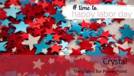  Presentation with happy image - Beautiful slide set featuring fourth of july theme backdrop and a red colored foreground