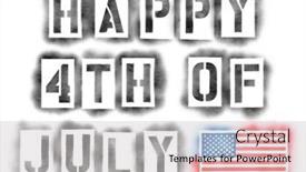  Presentation with spray paint - Colorful presentation enhanced with fourth-of-july-with-american backdrop and a light gray colored foreground