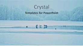 Presentation with lake ice - Amazing slide set having fowl-on-frozen-lake-wild backdrop and a light blue colored foreground