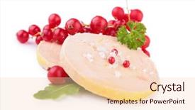  Presentation with foie - Presentation design with foyer - foie gras isolated background and a lemonade colored foreground