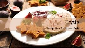  Presentation with foie - Cool new slide set with foyer - foie gras with gingerbread toast backdrop and a coral colored foreground