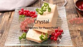  Presentation with foie - Audience pleasing slides consisting of foyer - foie gras with redcurrant backdrop and a coral colored foreground