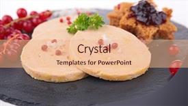  Presentation with foie - Beautiful presentation theme featuring foyer - foie gras backdrop and a coral colored foreground