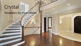  Presentation with new parents at home baby - PPT theme having foyer in new construction home background and a mint green colored foreground