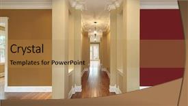  Presentation with new home sales - Theme with foyer in new construction home background and a gold colored foreground