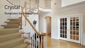  Presentation with new home - Audience pleasing theme consisting of foyer in new construction home backdrop and a mint green colored foreground