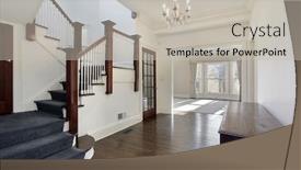  Presentation with traditional - PPT theme having foyer-in-traditional-home background and a light gray colored foreground