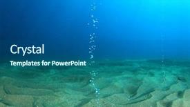  Presentation with air bubbles - Slide set consisting of fracking - air bubbles rise through sandy background and a ocean colored foreground