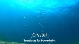  Presentation with air bubbles - PPT theme with fracking - air bubbles rise through sandy background and a ocean colored foreground