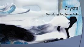  Presentation with abstract teal color - Slide set featuring fractal graphics - acrylic colors colorful blots abstract background and a light blue colored foreground