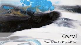  Presentation with abstract color powder explosion - Colorful slide set enhanced with fractal graphics - acrylic colors colorful blots abstract backdrop and a white colored foreground