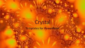  Presentation with volcano eruption - Colorful slide set enhanced with fractal image depicting the eruption of a volcano backdrop and a gold colored foreground