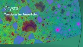  Presentation with coral reef - Presentation theme consisting of fractal-rendering-of-colorful background and a ocean colored foreground