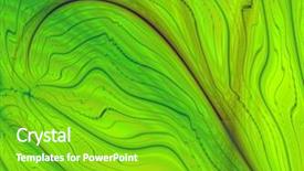  Presentation with green leaf - Slide deck with fractal-rendition-of-an-green background and a shamrock green colored foreground