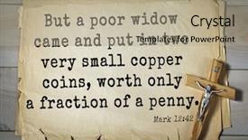  Presentation with fraction - Amazing slide set having fraction of a penny backdrop and a coral colored foreground