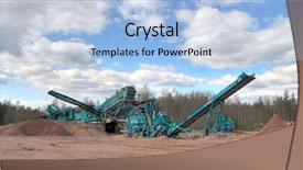  Presentation with stone quarry - Presentation having fracture mountain - making of crushed stone background and a  colored foreground