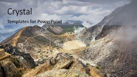  Presentation with meatball indonesia - Cool new presentation theme with fracture mountain - sibayak volcano near berastagi backdrop and a light gray colored foreground