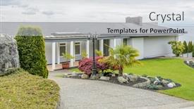  Presentation with vancouver - Audience pleasing slide set consisting of fragment-of-a-house backdrop and a light gray colored foreground