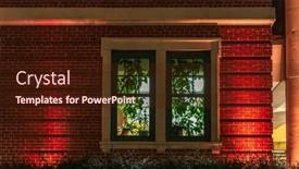  Presentation with house window - Slides featuring fragment-of-a-house and a wine colored foreground