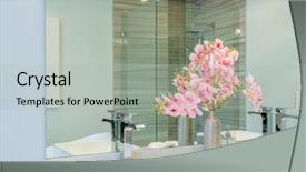  Presentation with handcraft luxury - Amazing theme having fragment of a luxury bathroom backdrop and a light gray colored foreground