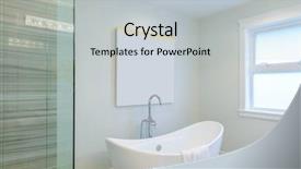  Presentation with luxury - Presentation theme consisting of fragment of a luxury bathroom background and a  colored foreground