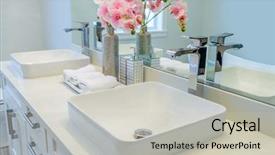  Presentation with sustainable luxury fashion - Presentation enhanced with fragment of a luxury bathroom background and a light gray colored foreground