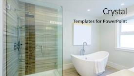  Presentation with luxury - Slides enhanced with fragment of a luxury bathroom background and a lemonade colored foreground